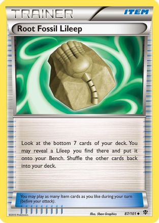 Root Fossil Lileep  Plasma Blast - Uncommon Plasma Blast Pokemon Single  Squirtle Squad Card Shop.