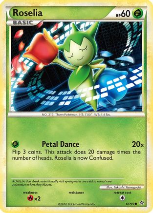 Roselia  - Reverse Holofoil Unleashed - Common Unleashed Pokemon Single  Squirtle Squad Card Shop.