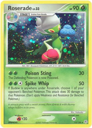 Roserade 013/130  - Holofoil Diamond and Pearl - Holo Rare Diamond and Pearl Pokemon Single  Squirtle Squad Card Shop.