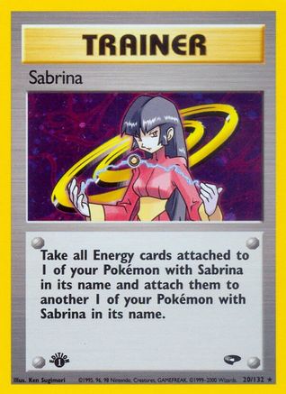 Sabrina (20)  - 1st Edition Holofoil Gym Challenge - Holo Rare Gym Challenge Pokemon Single  Squirtle Squad Card Shop.