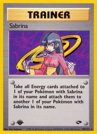 Sabrina (110) (110) 110  - 1st Edition Gym Challenge - Rare Gym Challenge Pokemon Single  Squirtle Squad Card Shop.