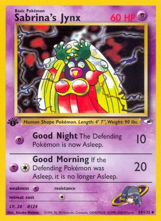 Sabrina's Jynx 059  - 1st Edition Gym Heroes - Uncommon Gym Heroes Pokemon Single  Squirtle Squad Card Shop.