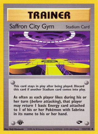 Saffron City Gym 122  - 1st Edition Gym Challenge - Uncommon Gym Challenge Pokemon Single  Squirtle Squad Card Shop.