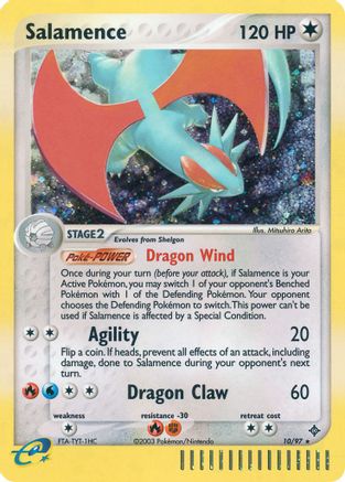 Salamence - 10/97/097  - Holofoil Dragon - Holo Rare Dragon Pokemon Single  Squirtle Squad Card Shop.