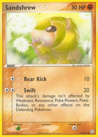 Sandshrew 074  Team Rocket Returns - Common Team Rocket Returns Pokemon Single  Squirtle Squad Card Shop.