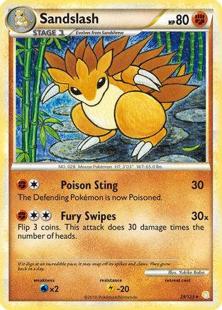 Sandslash 029  HeartGold SoulSilver - Rare HeartGold SoulSilver Pokemon Single  Squirtle Squad Card Shop.