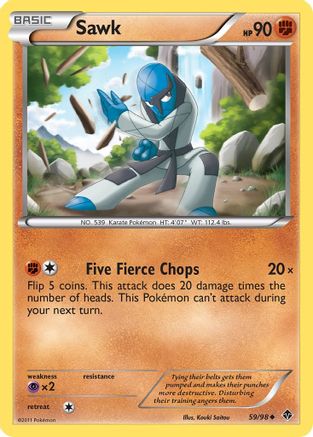 Sawk  - Reverse Holofoil Emerging Powers - Uncommon Emerging Powers Pokemon Single  Squirtle Squad Card Shop.