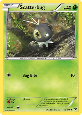 Scatterbug  XY Base Set - Common XY Base Set Pokemon Single  Squirtle Squad Card Shop.