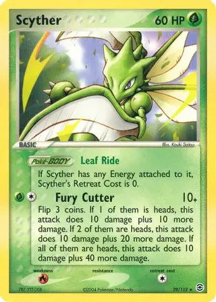 Scyther  FireRed & LeafGreen - Rare FireRed & LeafGreen Pokemon Single  Squirtle Squad Card Shop.