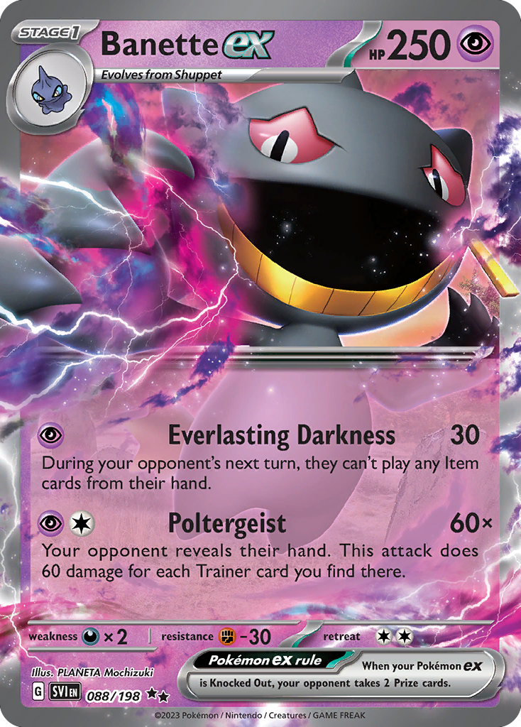 Scarlet & Violet - Base Set - Banette ex 088/198 - clean card image