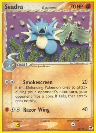 Seadra (Delta Species) 022/101  Dragon Frontiers - Rare Dragon Frontiers Pokemon Single  Squirtle Squad Card Shop.
