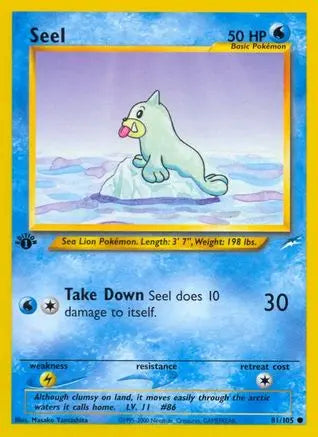 Seel 081  - 1st Edition Neo Destiny - Common Neo Destiny Pokemon Single  Squirtle Squad Card Shop.