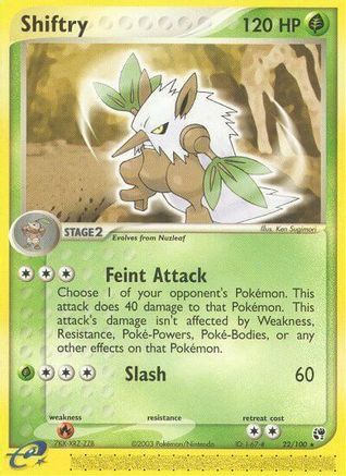 Shiftry - 22/100/100  Sandstorm - Rare Sandstorm Pokemon Single  Squirtle Squad Card Shop.