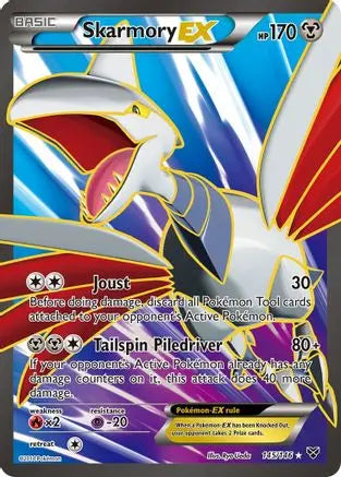 Skarmory EX (145 Full Art)  - Holofoil XY Base Set - Ultra Rare XY Base Set Pokemon Single  Squirtle Squad Card Shop.