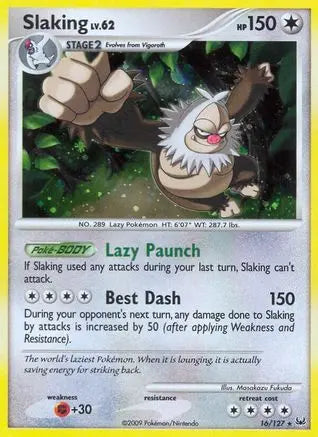 Slaking  - Holofoil Platinum - Holo Rare Platinum Pokemon Single  Squirtle Squad Card Shop.