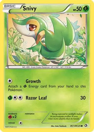 Snivy RC1  - Holofoil Legendary Treasures Radiant Collection - Common Legendary Treasures: Radiant Collection Pokemon Single  Squirtle Squad Card Shop.