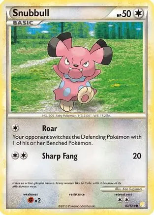 Snubbull 082  HeartGold SoulSilver - Common