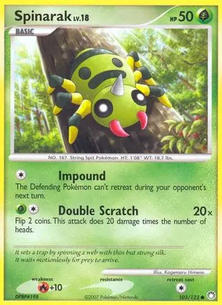 Spinarak  - Reverse Holofoil Mysterious Treasures - Common