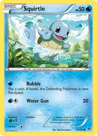 Squirtle 014  Plasma Blast - Common Plasma Blast Pokemon Single  Squirtle Squad Card Shop.