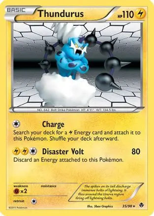 Thundurus  - Holofoil Emerging Powers - Holo Rare