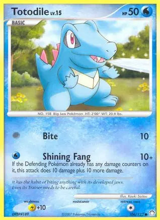 Totodile 106  Mysterious Treasures - Common Mysterious Treasures Pokemon Single  Squirtle Squad Card Shop.