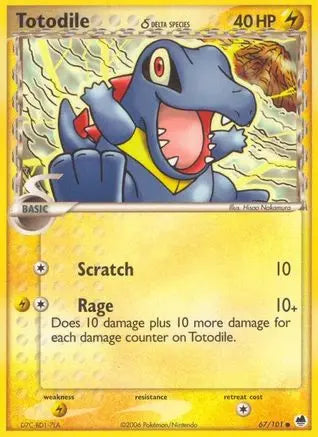Totodile (Delta Species) 067  Dragon Frontiers - Common Dragon Frontiers Pokemon Single  Squirtle Squad Card Shop.