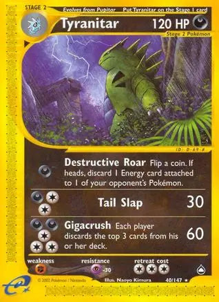 Tyranitar  Aquapolis - Rare