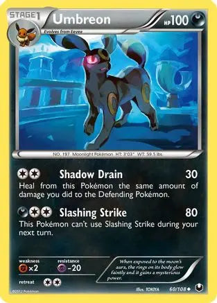 Umbreon (60) (60) 060  Dark Explorers - Uncommon Dark Explorers Pokemon Single  Squirtle Squad Card Shop.