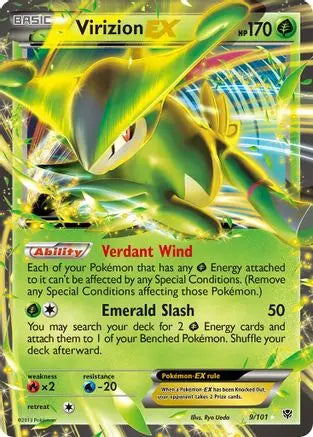 Virizion EX  - Holofoil Plasma Blast - Ultra Rare Plasma Blast Pokemon Single  Squirtle Squad Card Shop.