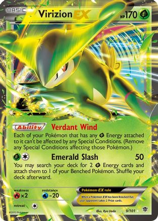 Virizion EX  - Holofoil Plasma Blast - Ultra Rare Plasma Blast Pokemon Single  Squirtle Squad Card Shop.