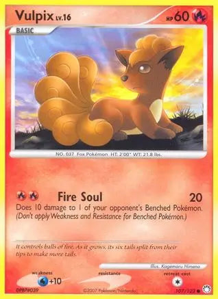 Vulpix 107  Mysterious Treasures - Common Mysterious Treasures Pokemon Single  Squirtle Squad Card Shop.