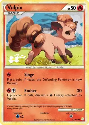Vulpix 087  HeartGold SoulSilver - Common