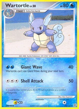 Wartortle  - Reverse Holofoil Secret Wonders - Uncommon Secret Wonders Pokemon Single  Squirtle Squad Card Shop.