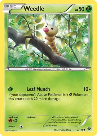 Weedle 003  XY Base Set - Common