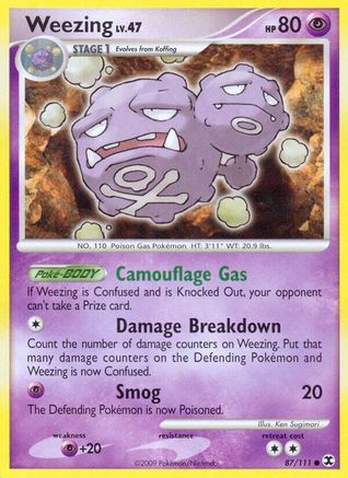 Weezing 087  Rising Rivals - Common Rising Rivals Pokemon Single  Squirtle Squad Card Shop.