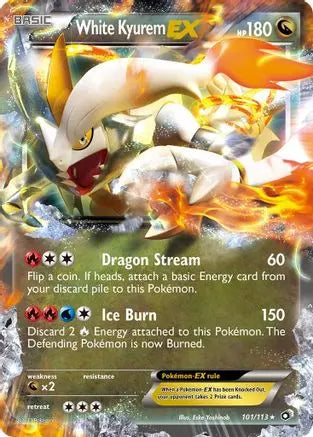 White Kyurem EX  - Holofoil Legendary Treasures - Ultra Rare Legendary Treasures Pokemon Single  Squirtle Squad Card Shop.