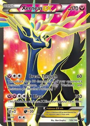Xerneas EX (146 Full Art)  - Holofoil XY Base Set - Ultra Rare XY Base Set Pokemon Single  Squirtle Squad Card Shop.