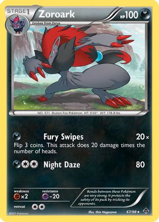 Zoroark 067  - Holofoil Emerging Powers - Holo Rare Emerging Powers Pokemon Single  Squirtle Squad Card Shop.