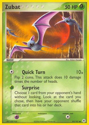 Zubat  - Reverse Holofoil Hidden Legends - Common Hidden Legends Pokemon Single  Squirtle Squad Card Shop.