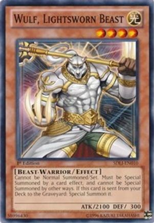 Wulf, Lightsworn Beast (SDLI-EN010) - Structure Deck: Realm of Light 1st Edition Structure Deck: Realm of Light Yugioh Single  Squirtle Squad Card Shop.