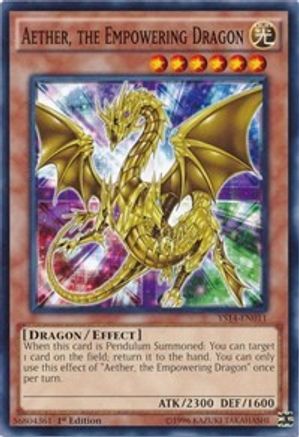 Aether, the Empowering Dragon (YS14-EN011) - Super Starter: Space-Time Showdown 1st Edition Super Starter: Space-Time Showdown Yugioh Single  Squirtle Squad Card Shop.