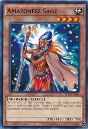 Amazoness Sage (YS14-ENA06) - Super Starter: Space-Time Showdown Power-Up Pack 1st Edition Super Starter: Space-Time Showdown Power-Up Pack Yugioh Single  Squirtle Squad Card Shop.