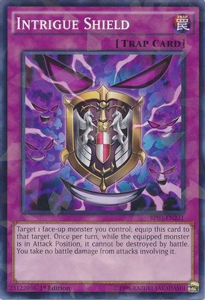 Intrigue Shield (Shatterfoil) (BP03-EN231) - Battle Pack 3: Monster League 1st Edition Battle Pack 3: Monster League Yugioh Single  Squirtle Squad Card Shop.
