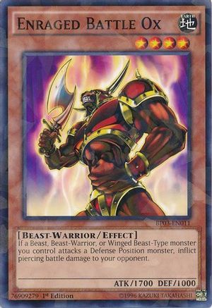 Enraged Battle Ox (Shatterfoil) (BP03-EN011) - Battle Pack 3: Monster League 1st Edition Battle Pack 3: Monster League Yugioh Single  Squirtle Squad Card Shop.