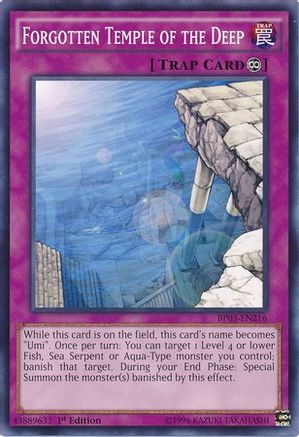 Forgotten Temple of the Deep (BP03-EN216) - Battle Pack 3: Monster League 1st Edition Battle Pack 3: Monster League Yugioh Single  Squirtle Squad Card Shop.