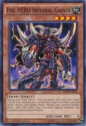 Evil HERO Infernal Gainer (BP03-EN032) - Battle Pack 3: Monster League 1st Edition Battle Pack 3: Monster League Yugioh Single  Squirtle Squad Card Shop.