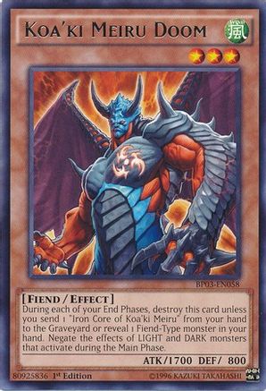 Koa'ki Meiru Doom (BP03-EN058) - Battle Pack 3: Monster League 1st Edition Battle Pack 3: Monster League Yugioh Single  Squirtle Squad Card Shop.