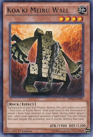 Koa'ki Meiru Wall (BP03-EN081) - Battle Pack 3: Monster League 1st Edition Battle Pack 3: Monster League Yugioh Single  Squirtle Squad Card Shop.
