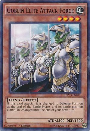 Goblin Elite Attack Force (Shatterfoil) (BP03-EN017) - Battle Pack 3: Monster League 1st Edition Battle Pack 3: Monster League Yugioh Single  Squirtle Squad Card Shop.
