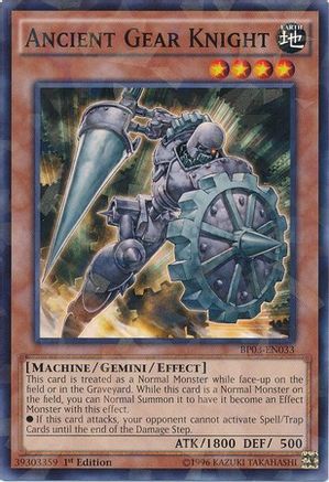 Ancient Gear Knight (Shatterfoil) (BP03-EN033) - Battle Pack 3: Monster League 1st Edition Battle Pack 3: Monster League Yugioh Single  Squirtle Squad Card Shop.
